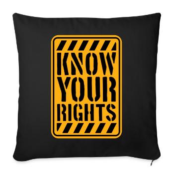 Know Your Rights Activism Justice Freedom - Sofa pillowcase 17,3'' x 17,3'' (45 x 45 cm) - black - Front