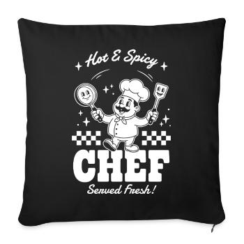 Kochzauber Piquant & Épicé - Housse de coussin décorative 45 x 45 cm - noir - Devant