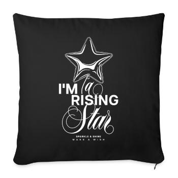 Humor Shirt with Star Balloon - Sofa pillowcase 17,3'' x 17,3'' (45 x 45 cm) - black - Front
