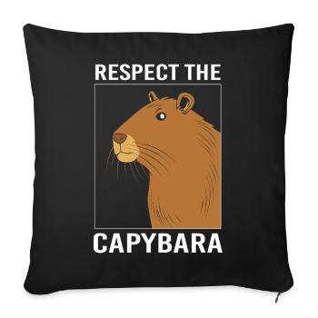 Capibara Capybara - Housse de coussin décorative 45 x 45 cm - noir - Devant