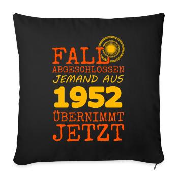 Fall 1952 - Sofakissenbezug 45 x 45 cm - Schwarz - Vorne