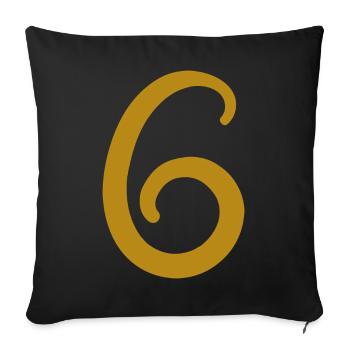 6 - Housse de coussin décorative 45 x 45 cm - noir - Devant