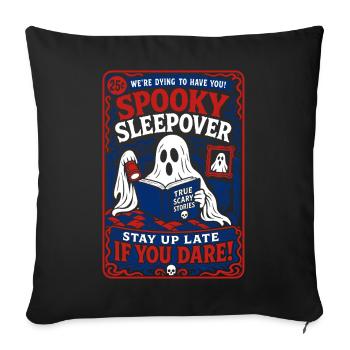 Spooky Sleepover Ghost Night - Sofa pillowcase 17,3'' x 17,3'' (45 x 45 cm) - black - Front