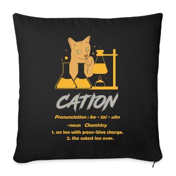 Professeur de chimie Chimie chimiste - Housse de coussin décorative 45 x 45 cm - noir - Devant