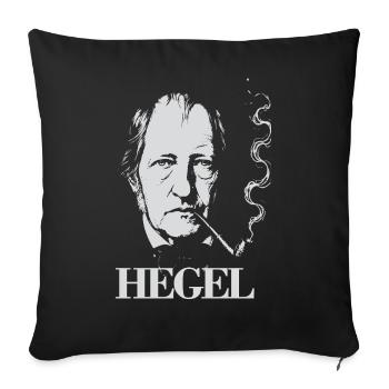 Hegel-Porträt - Sofakissenbezug 45 x 45 cm - Schwarz - Vorne