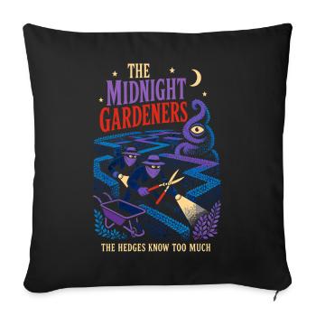 Jardiniers mystérieux de minuit - Housse de coussin décorative 45 x 45 cm - noir - Devant