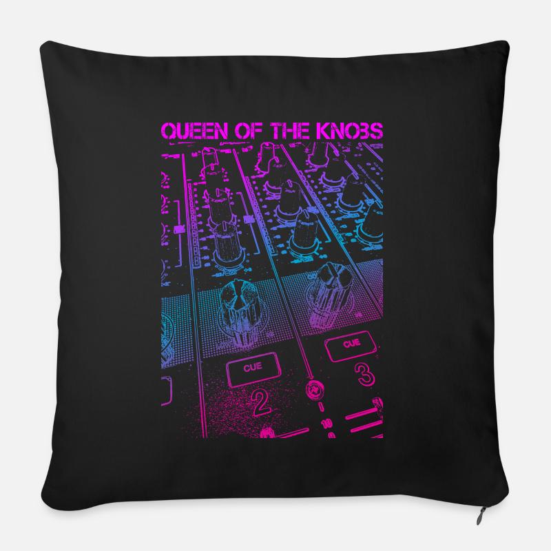 Queen Of The Knobs - Sofa pillowcase 17,3'' x 17,3'' (45 x 45 cm) - black