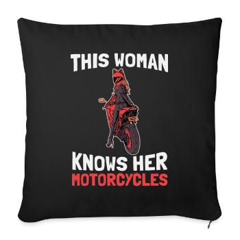 Motorcycle Biker Motorcyclist - Sofa pillowcase 17,3'' x 17,3'' (45 x 45 cm) - black - Front