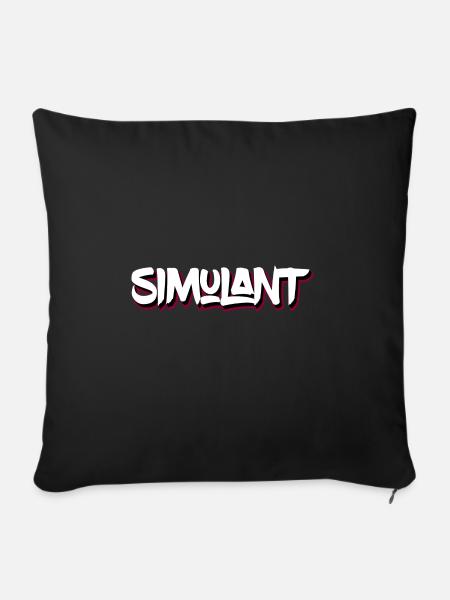 Simulant - Sofakissenbezug 45 x 45 cm - Schwarz