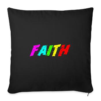 Foi - Housse de coussin décorative 45 x 45 cm - noir - Devant