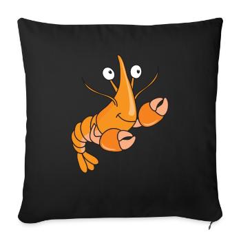 lobster - Sofa pillowcase 17,3'' x 17,3'' (45 x 45 cm) - black - Front