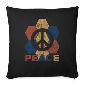 paix - Housse de coussin décorative 45 x 45 cm - noir - Devant