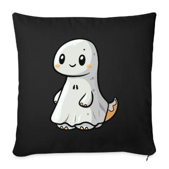 Dinosaur brontosaurus Halloween ghost - Sofa pillowcase 17,3'' x 17,3'' (45 x 45 cm) - black - Front