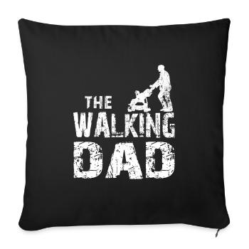 Walking DAD - Sofakissenbezug 45 x 45 cm - Schwarz - Vorne