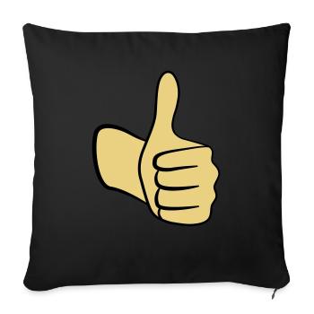 Daumen hoch! - Sofakissenbezug 45 x 45 cm - Schwarz - Vorne