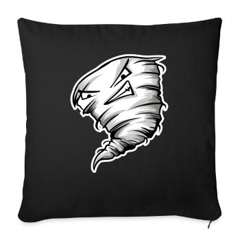 tornado - Sofa pillowcase 17,3'' x 17,3'' (45 x 45 cm) - black - Front