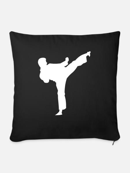 Karate Karatesport - Sofakissenbezug 45 x 45 cm - Schwarz