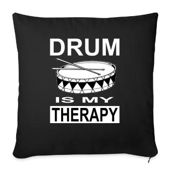 Tambours - Housse de coussin décorative 45 x 45 cm - noir - Devant