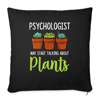 Psychology psychologist therapist gift psyche - Sofa pillowcase 17,3'' x 17,3'' (45 x 45 cm) - black - Front