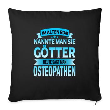 Osteopath Osteapathen Chiropraktiker Beruf Spruch - Sofakissenbezug 45 x 45 cm - Schwarz - Vorne