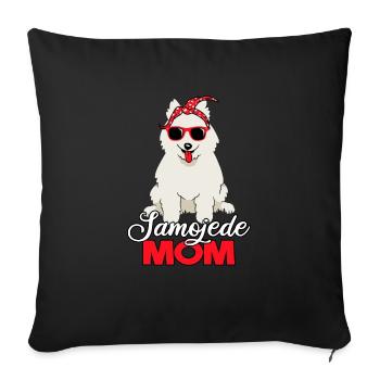 Samoyed Mom Dog Owner Dog Owner - Sofa pillowcase 17,3'' x 17,3'' (45 x 45 cm) - black - Front