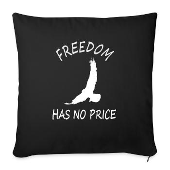 La liberté n’a pas de prix oiseau cadeau oiseaux - Housse de coussin décorative 45 x 45 cm - noir - Devant