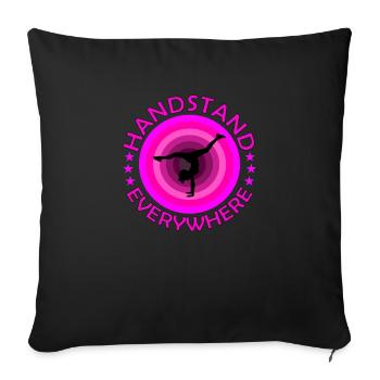 Handstand everywhere Mädchen - Sofakissenbezug 45 x 45 cm - Schwarz - Vorne