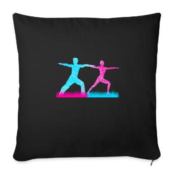 Qigong Chigong - Housse de coussin décorative 45 x 45 cm - noir - Devant