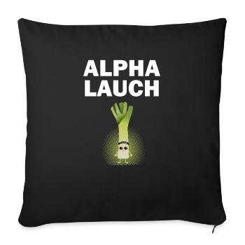 Alpha Lauch I bims un poire de gym sport - Housse de coussin décorative 45 x 45 cm - noir - Devant
