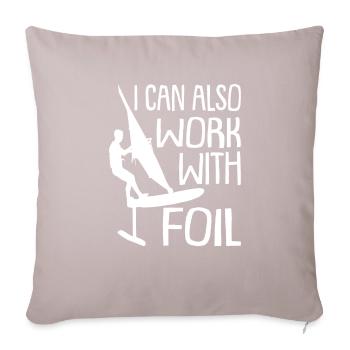 Je peux aussi faire de la planche à voile avec Foil Foil - Housse de coussin décorative 45 x 45 cm - taupe clair - Devant