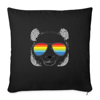 Pride Rainbow Regenbogen Gay LGBT Kleidung Mann - Sofakissenbezug 45 x 45 cm - Schwarz - Vorne