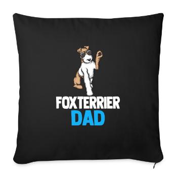 Foxterrier Drahthaar | Foxterrier - Sofakissenbezug 45 x 45 cm - Schwarz - Vorne
