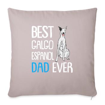 Meilleur Galgo Espanol Papa Ever - Housse de coussin décorative 45 x 45 cm - taupe clair - Devant