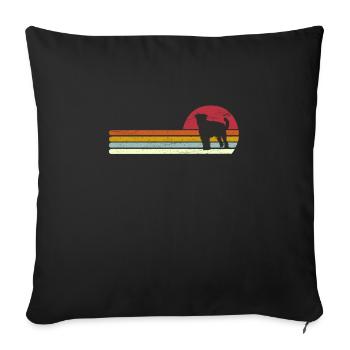 Airedale Terrier Retro - Housse de coussin décorative 45 x 45 cm - noir - Devant