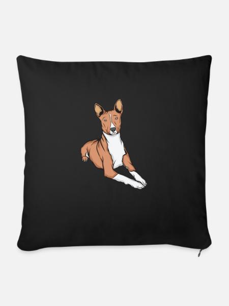 Basenji - Sofakissenbezug 45 x 45 cm - Schwarz