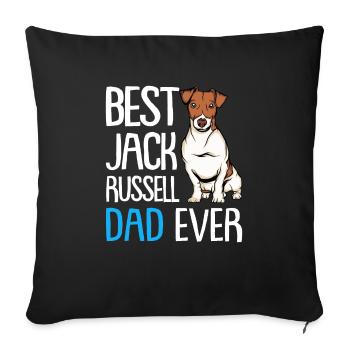 Meilleur Jack Russell Papa - Housse de coussin décorative 45 x 45 cm - noir - Devant