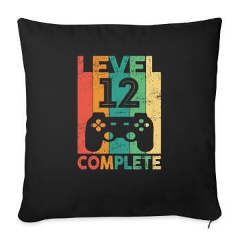 I'm already 12 | 12th Birthday Boys Gaming - Sofa pillowcase 17,3'' x 17,3'' (45 x 45 cm) - black - Front