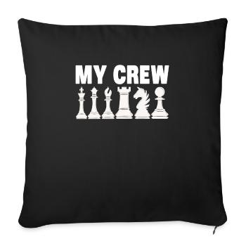 Chess Sayings - Sofa pillowcase 17,3'' x 17,3'' (45 x 45 cm) - black - Front