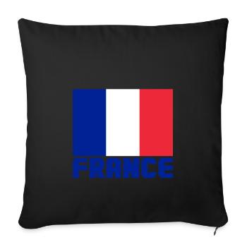 France - Sofa pillowcase 17,3'' x 17,3'' (45 x 45 cm) - black - Front