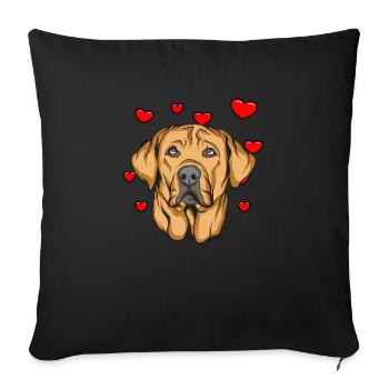 Broholmer - Housse de coussin décorative 45 x 45 cm - noir - Devant