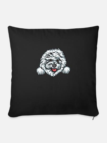 Bichon Frise - Sofakissenbezug 45 x 45 cm - Schwarz