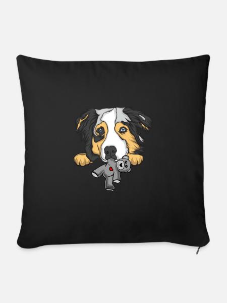 Australian Shepherd - Sofakissenbezug 45 x 45 cm - Schwarz
