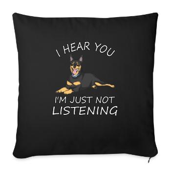 Australian Kelpie Dog Owners - Sofa pillowcase 17,3'' x 17,3'' (45 x 45 cm) - black - Front