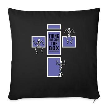 skull dance very peri dark gothik outside the box - Sofa pillowcase 17,3'' x 17,3'' (45 x 45 cm) - black - Front