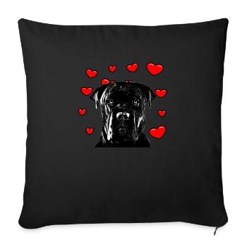 Cane Corso - Sofakissenbezug 45 x 45 cm - Schwarz - Vorne
