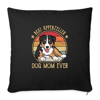 Appenzeller Mountain Dog Cuddly Toy Dog - Sofa pillowcase 17,3'' x 17,3'' (45 x 45 cm) - black - Front