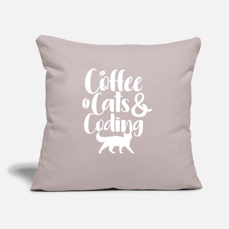 Coffee Cats And Coding Sofakissenbezug 45 x 45 cm