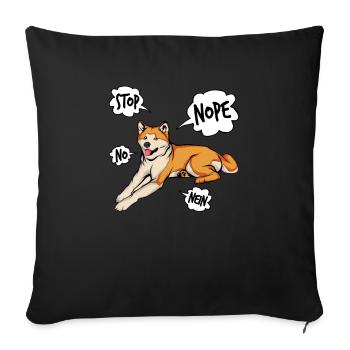 Akita Inu - Sofa pillowcase 17,3'' x 17,3'' (45 x 45 cm) - black - Front