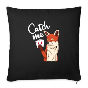 Double tête - Housse de coussin décorative 45 x 45 cm - noir - Devant