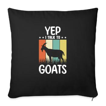 Goat - Sofa pillowcase 17,3'' x 17,3'' (45 x 45 cm) - black - Front
